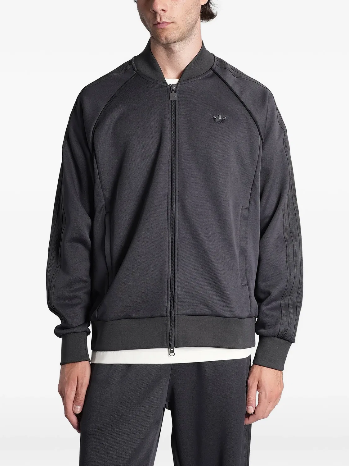 Спортивная куртка с логотипом, серая Adidas, серый