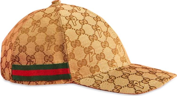 Бейсболка Gucci x Palace GG-P Canvas Baseball Hat Beige, бежевый