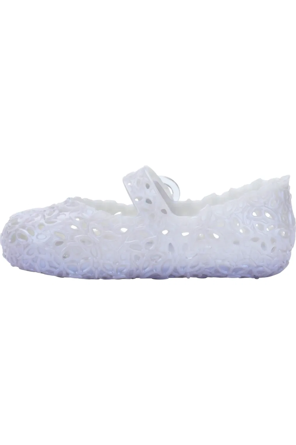 Туфли детские Мэри Джейн с перфорацией Pollen Mini Melissa, Pearly Blue — фото 2