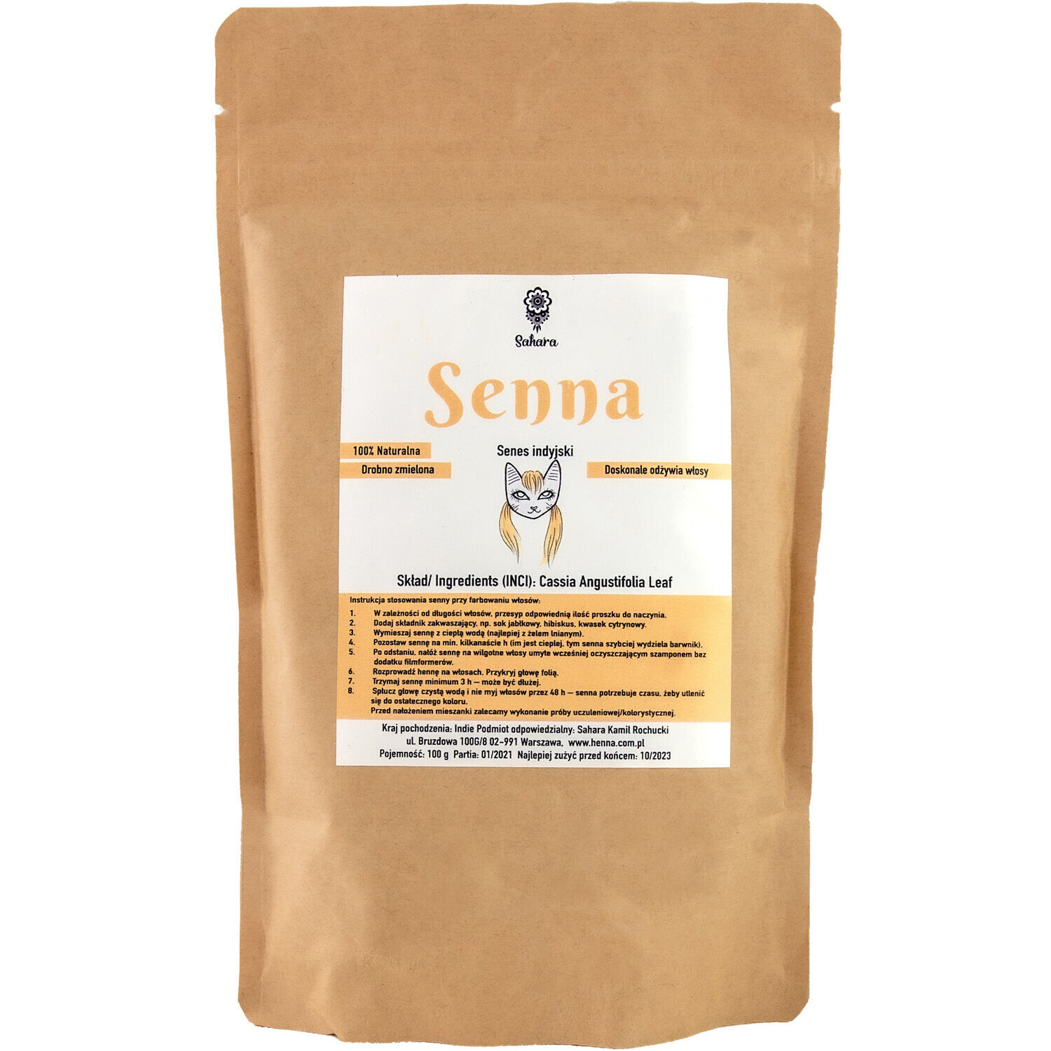 

Sahara Senna Красящая смесь для волос на основе сенны, 100 г