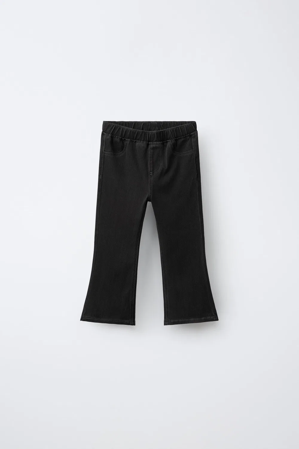 Джинсовые леггинсы-клеш ZARA, Black
