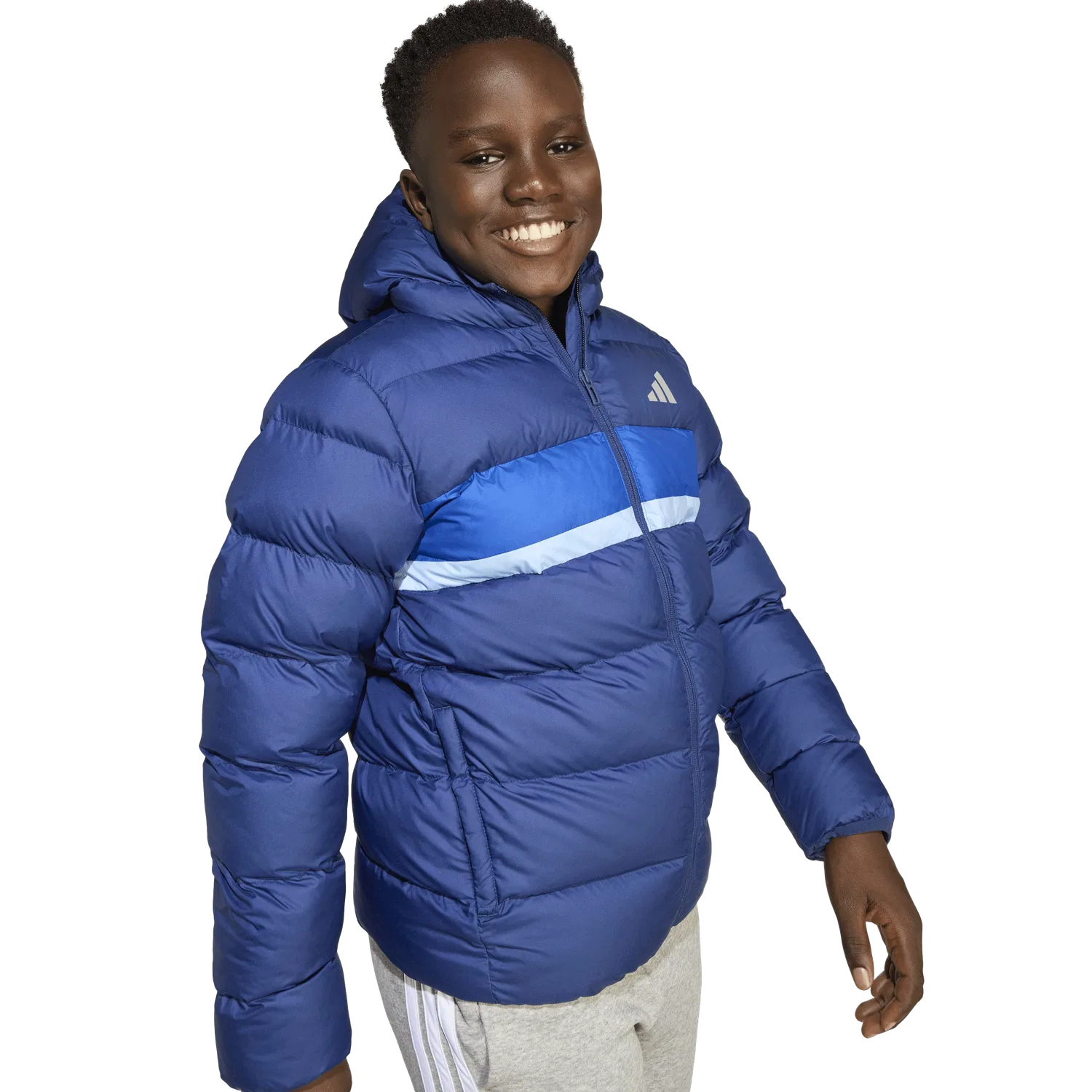 Детская зимняя куртка Adidas, синий — фото 2