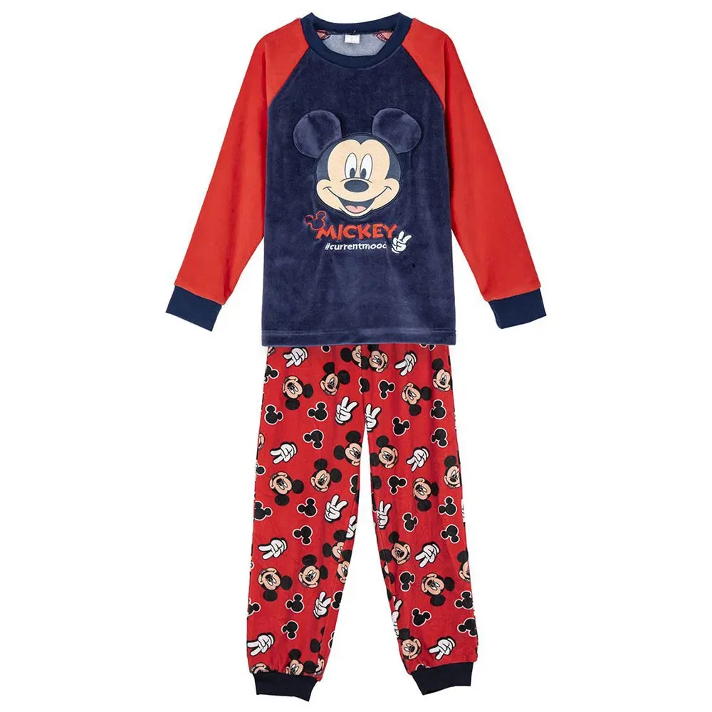 Детская пижама для девочек с принтом Disney Fleece applications mickey Disney, Red