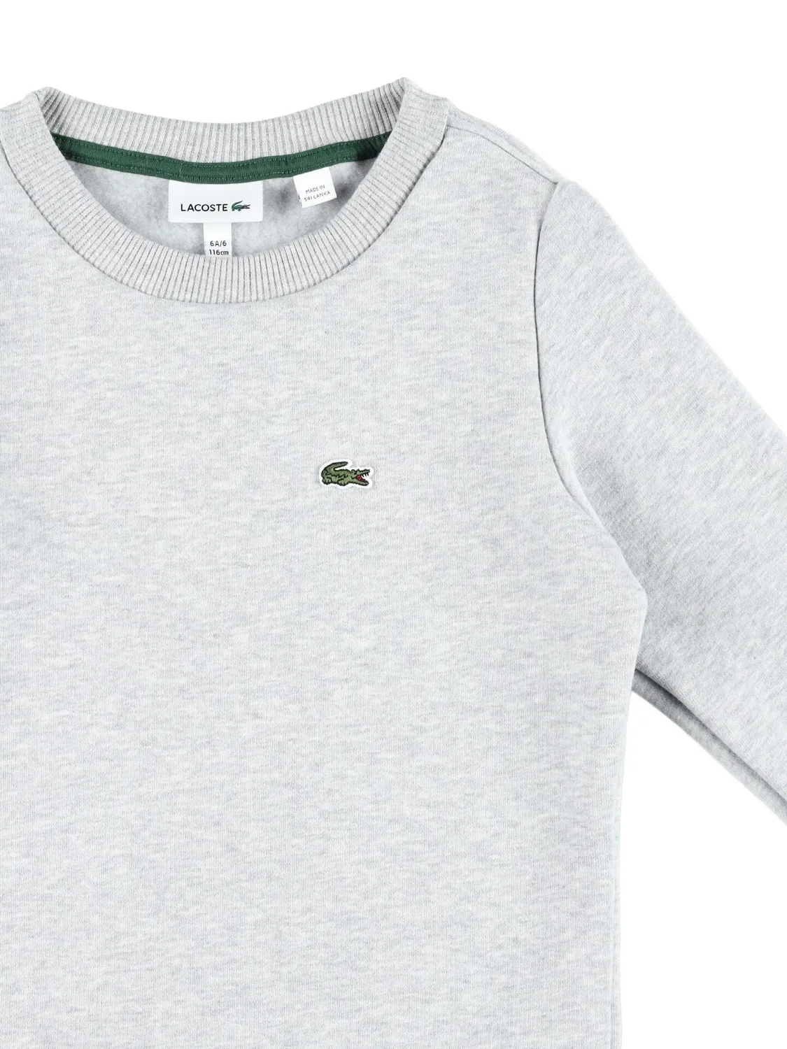 Свитшот из флиса серого цвета Lacoste, серый — фото 2
