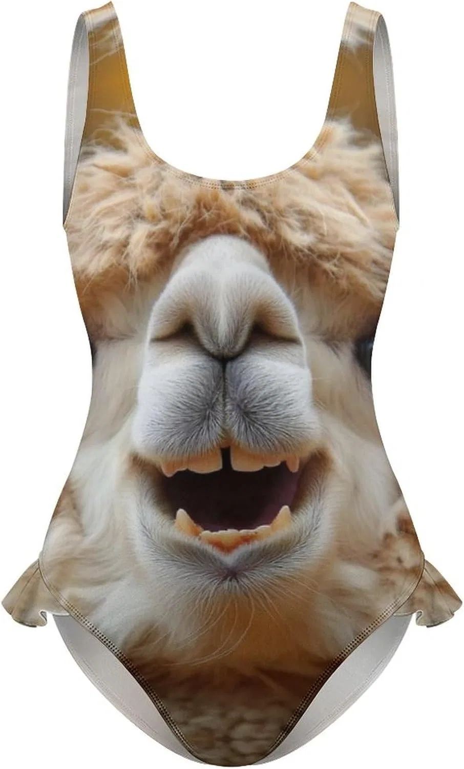 Женский купальник слитный с рюшами One Piece, Alpaca