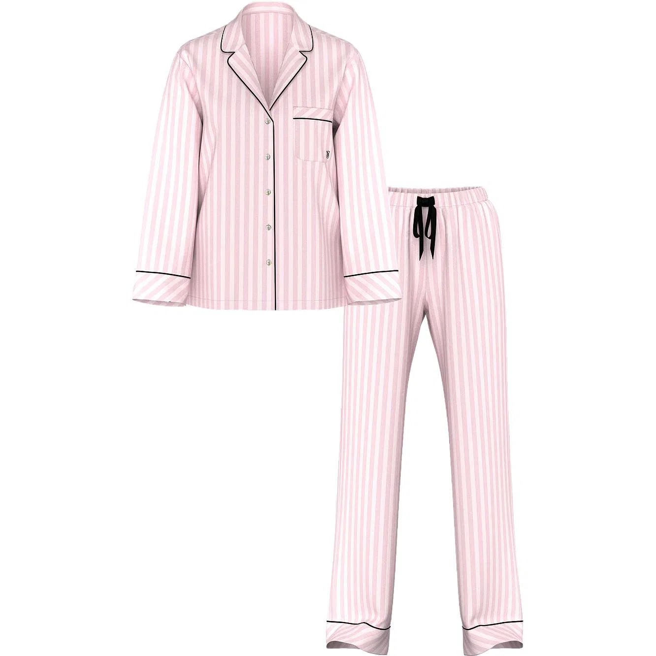 Комплект пижамы Victoria's Secret Flannel Long, розовый