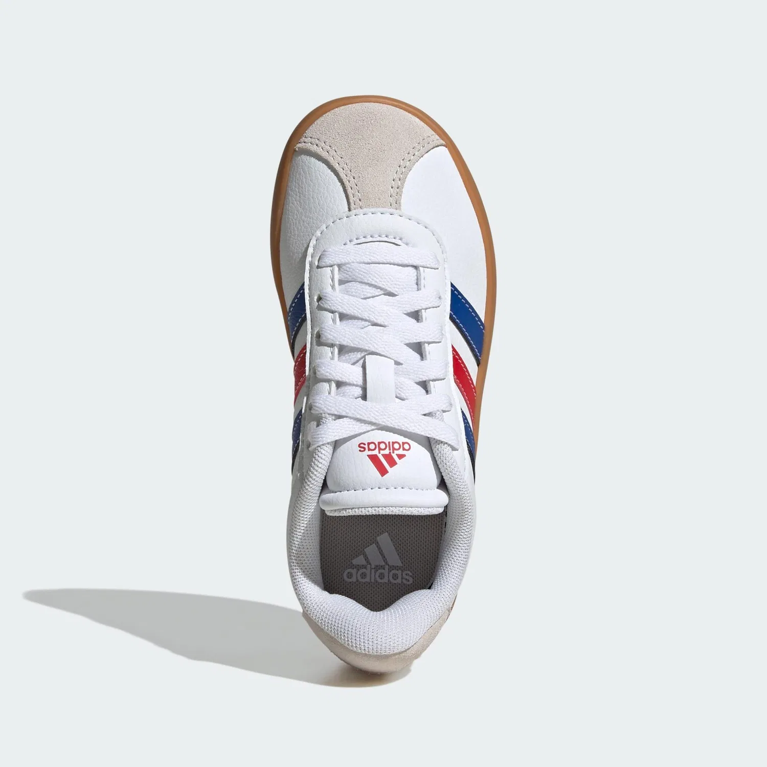 Детские кроссовки из замши VL Court 3.0 Adidas, Weiss — фото 3