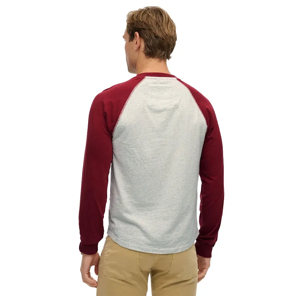 Футболка с длинным рукавом Vintage Athletic Baseball Superdry, красный — фото 2