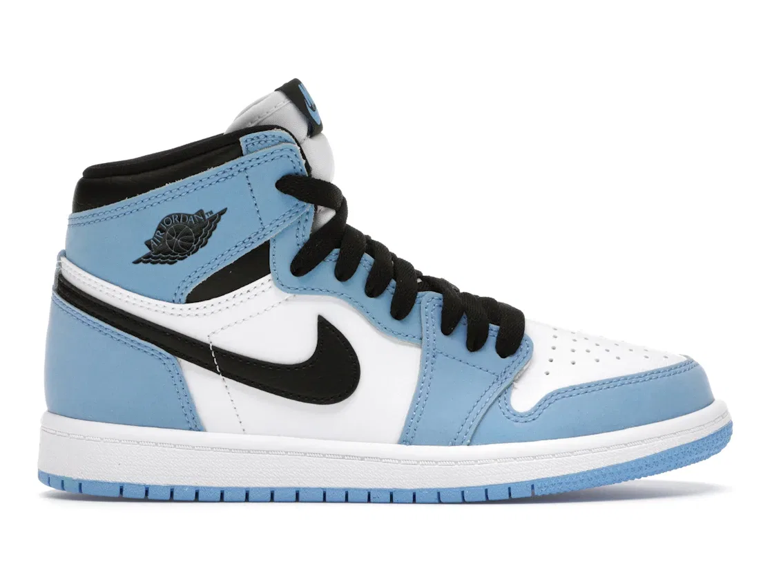 Детские кроссовки с перфорацией Jordan 1 Retro High OG Jordan, University Blue/White-Black-University Blue