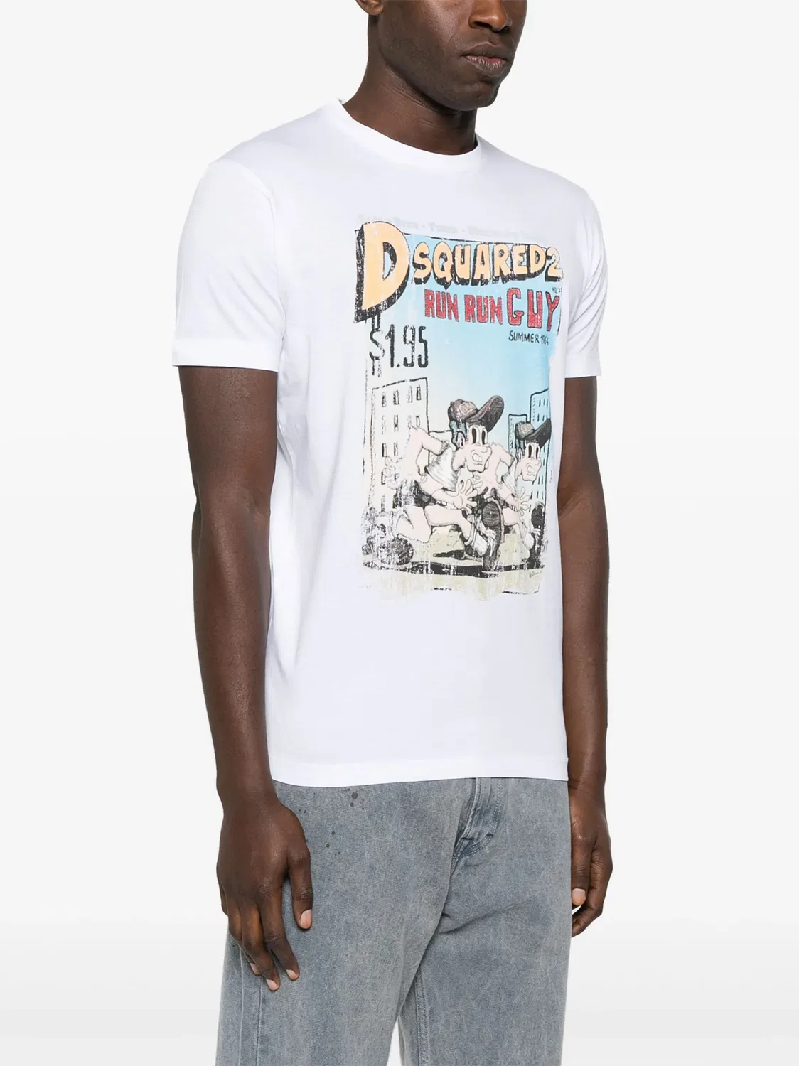 DSQUARED2 Футболка с логотипом из хлопка в оптическом белом — фото 4