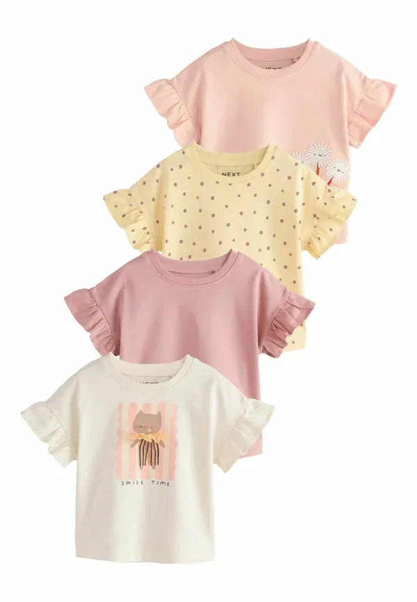 Футболка с принтом Animals Regular fit Next, нейтральный розовый