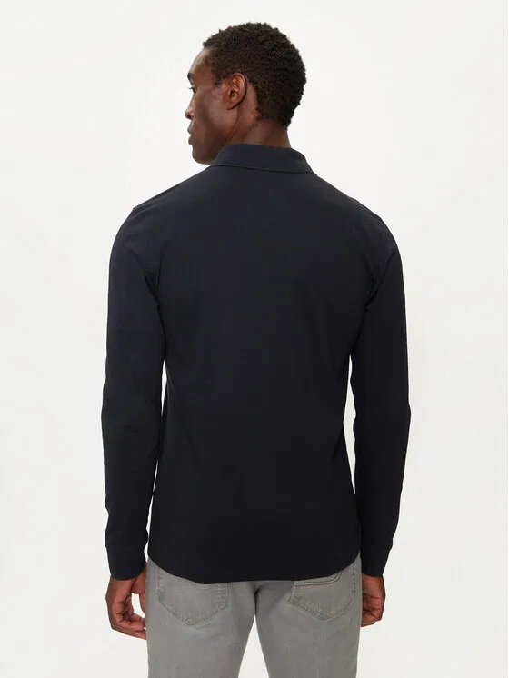 Поло slim fit Passerby Boss, темно-синий — фото 3