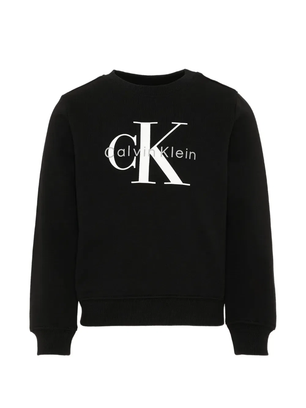 Хлопковая толстовка с логотипом Calvin Klein Kids, черный