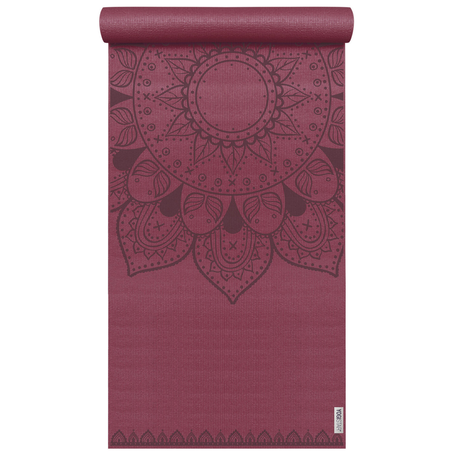 

Коврик для йоги YOGISTAR Basic Art Collection гармоническая мандала, Бордо