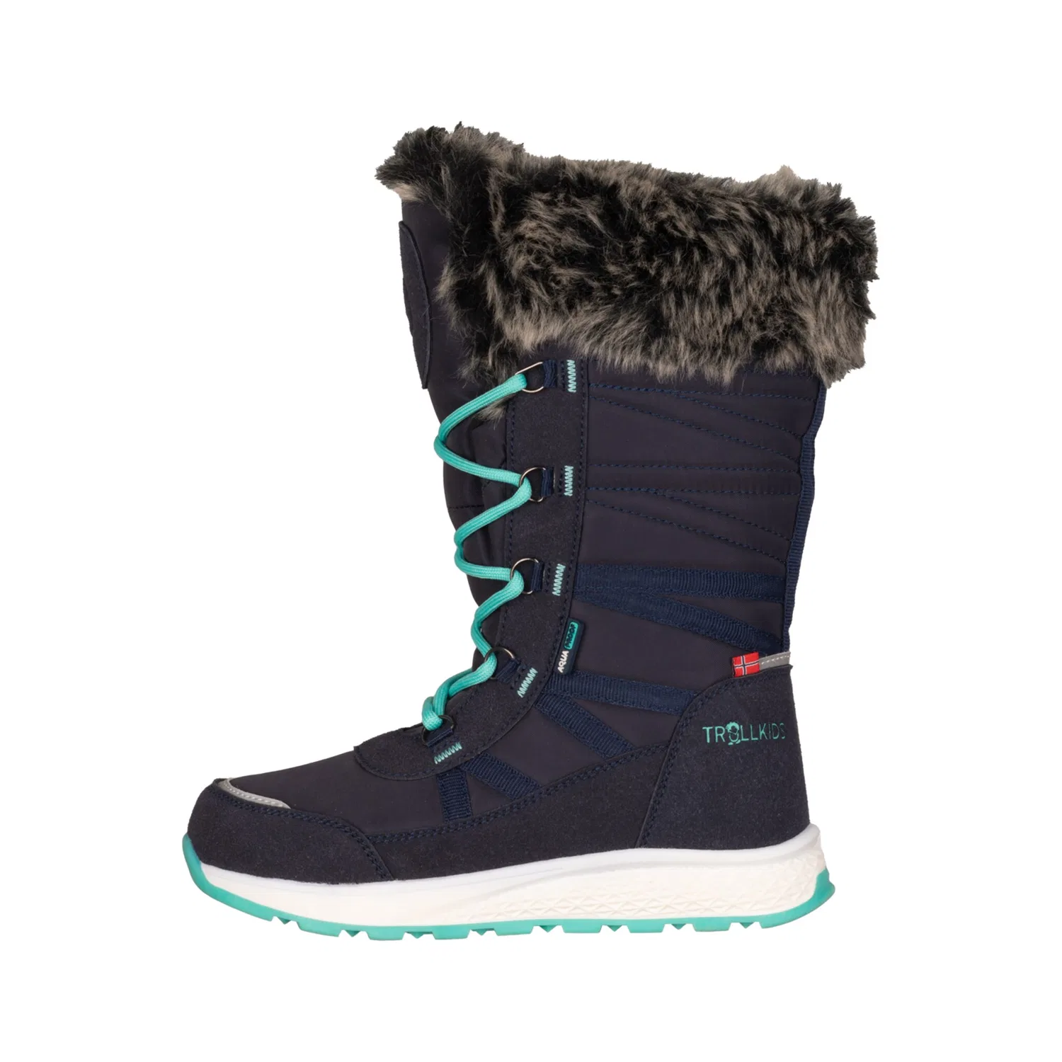 Детские зимние ботинки Snowboots Trollkids, Navy/Mint — фото 2