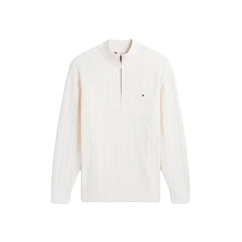 Мужской свитер с четверть-молнией Tommy hilfiger, White — фото 3