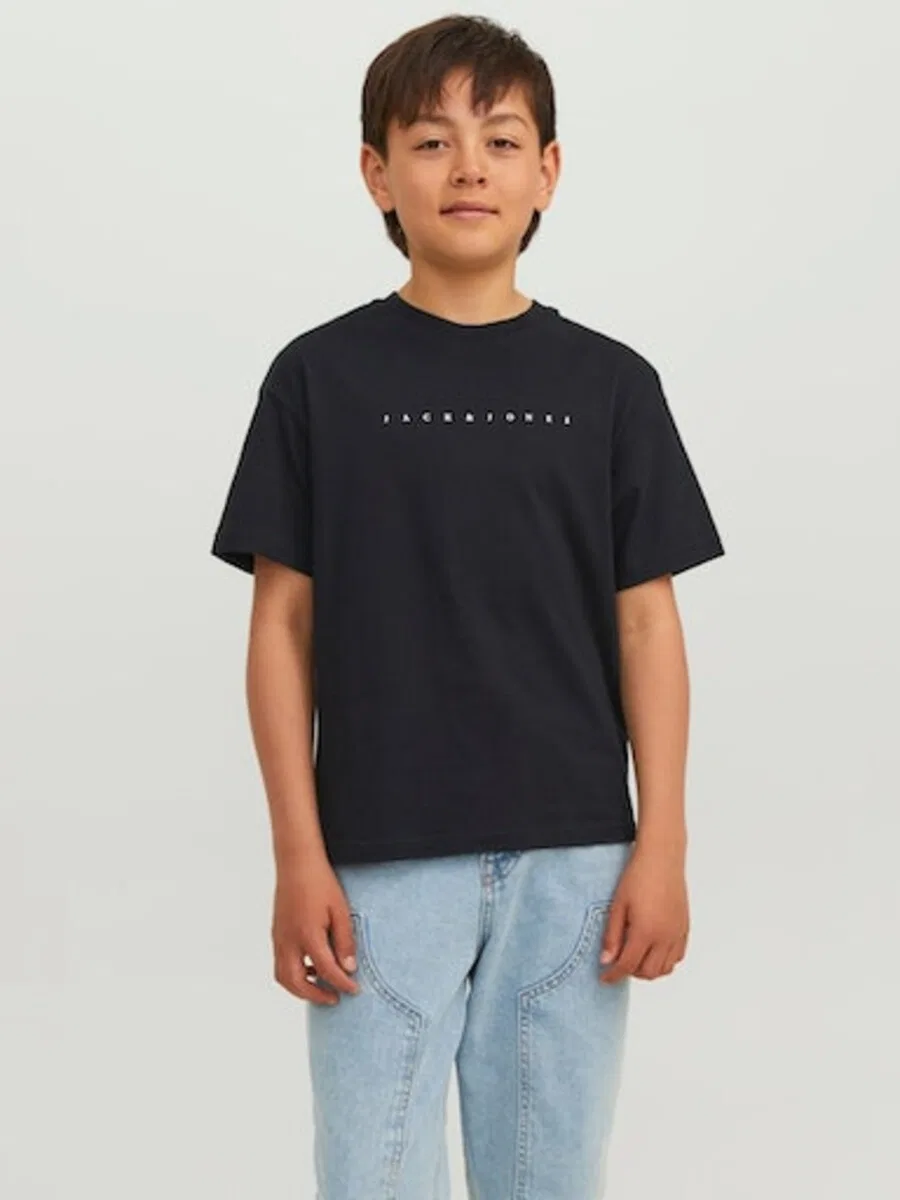 Детская футболка 'JJEStar' черного цвета Jack & Jones Junior — фото 3