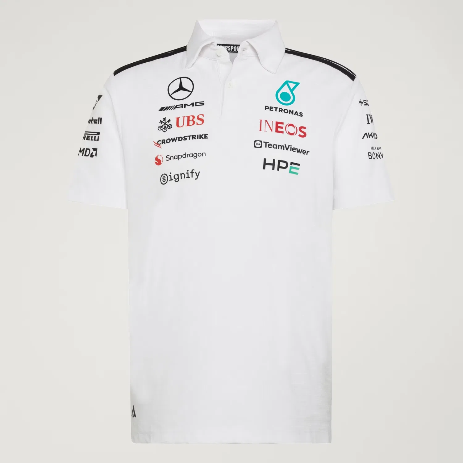 Мужское поло вафельной вязки Mercedes - AMG Petronas Formula 1 Team Adidas Performance, белый — фото 4