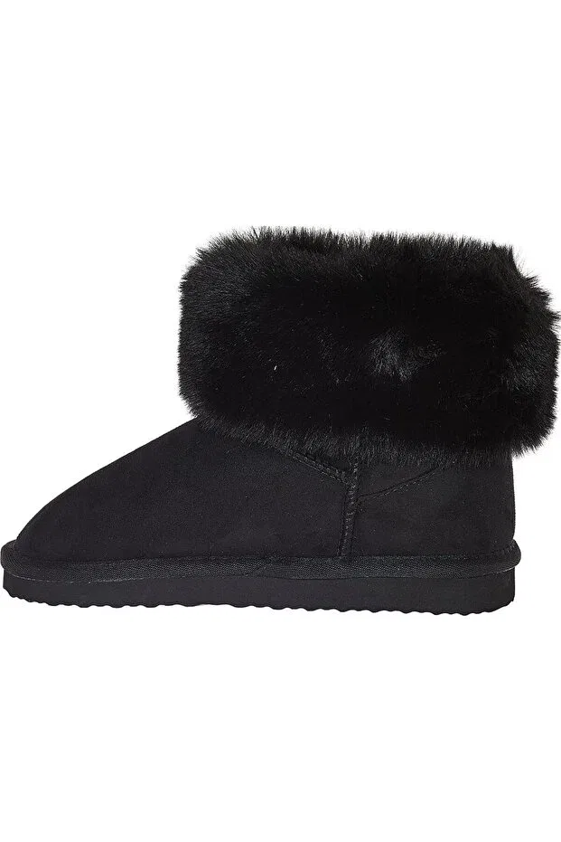 Детские ботинки для девочек зимние Fur boots Graceland, Black — фото 2