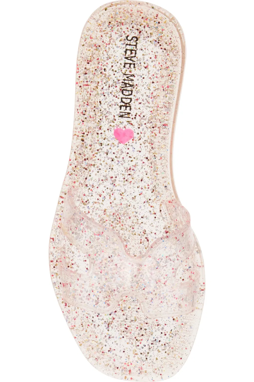 Детские сандалии слайды с геометрическими вырезами Jpop Steve Madden, Clear — фото 4