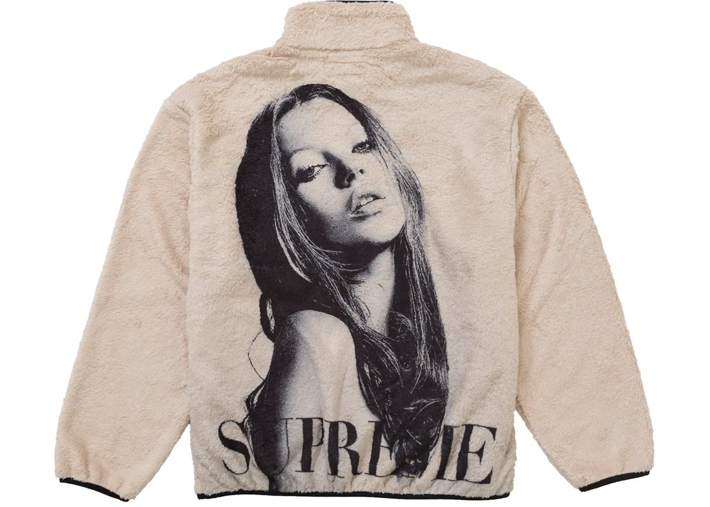 Мужская флисовая куртка с принтом Kate Moss Supreme, Natural