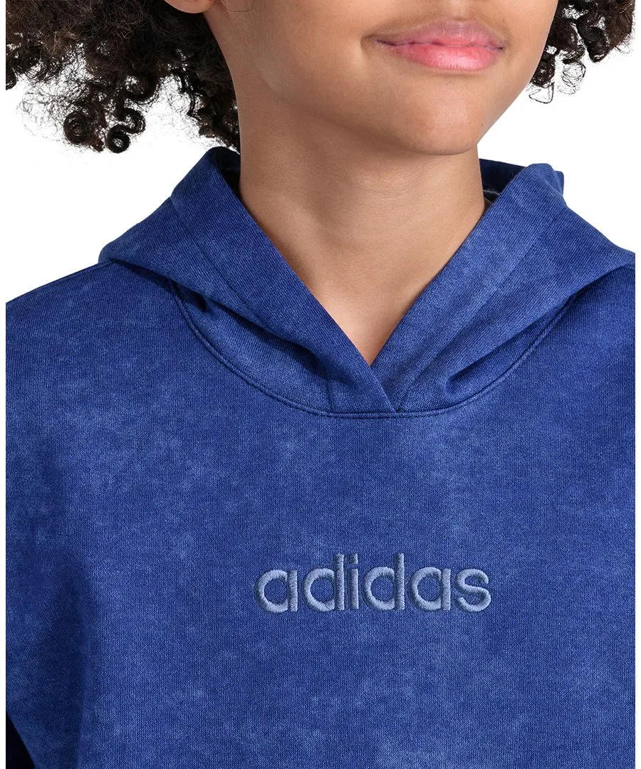 Худи с длинным рукавом и капюшоном, свободный крой adidas, Dark Blue — фото 3