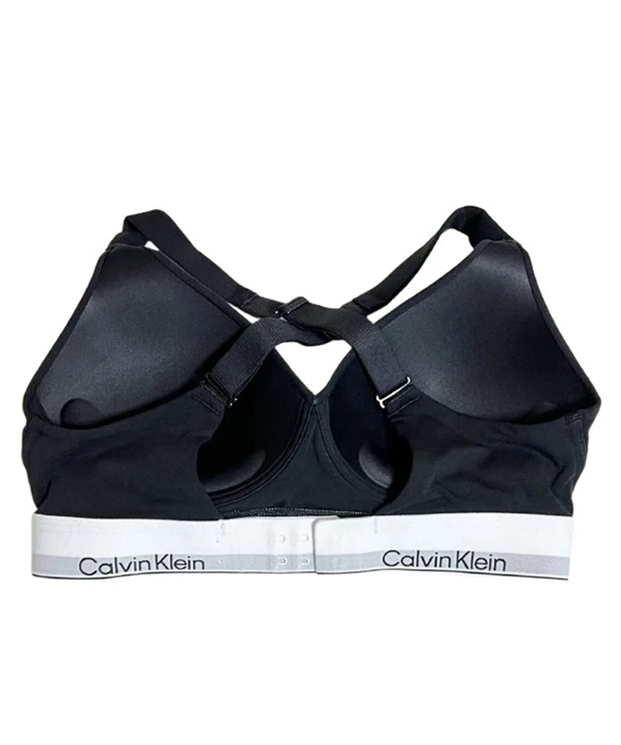 Женский бюстгальтер без косточек с брендовым логотипом Calvin Klein, Черный — фото 2