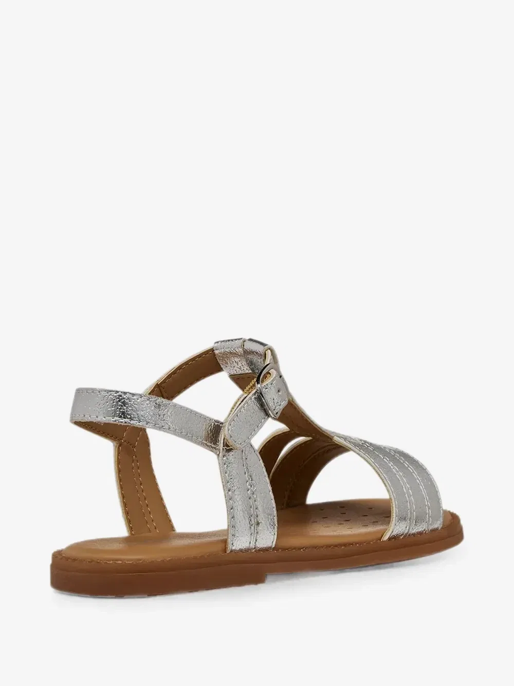 Босоножки Karly metallic T-bar Geox Kids, серебряный — фото 2