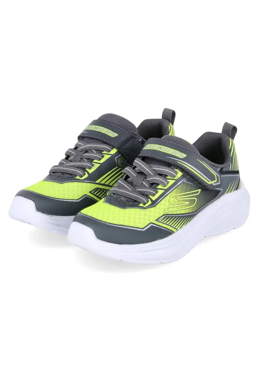 Тренажеры Microspec Velocity Skechers, Charcoal Synthetic / Textile / Yellow & Silver Trim — фото 2