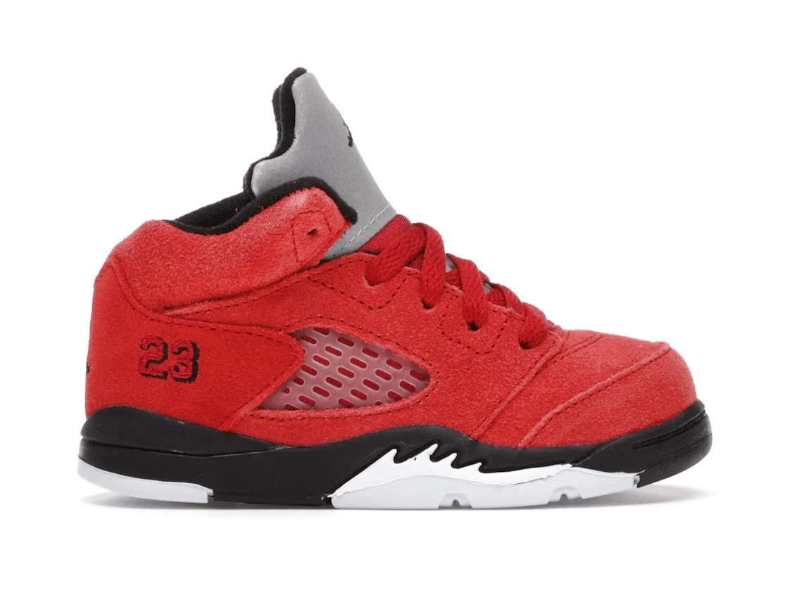 Детские кроссовки с замшевым верхом Jordan 5 Retro, Varsity Red/Black-White