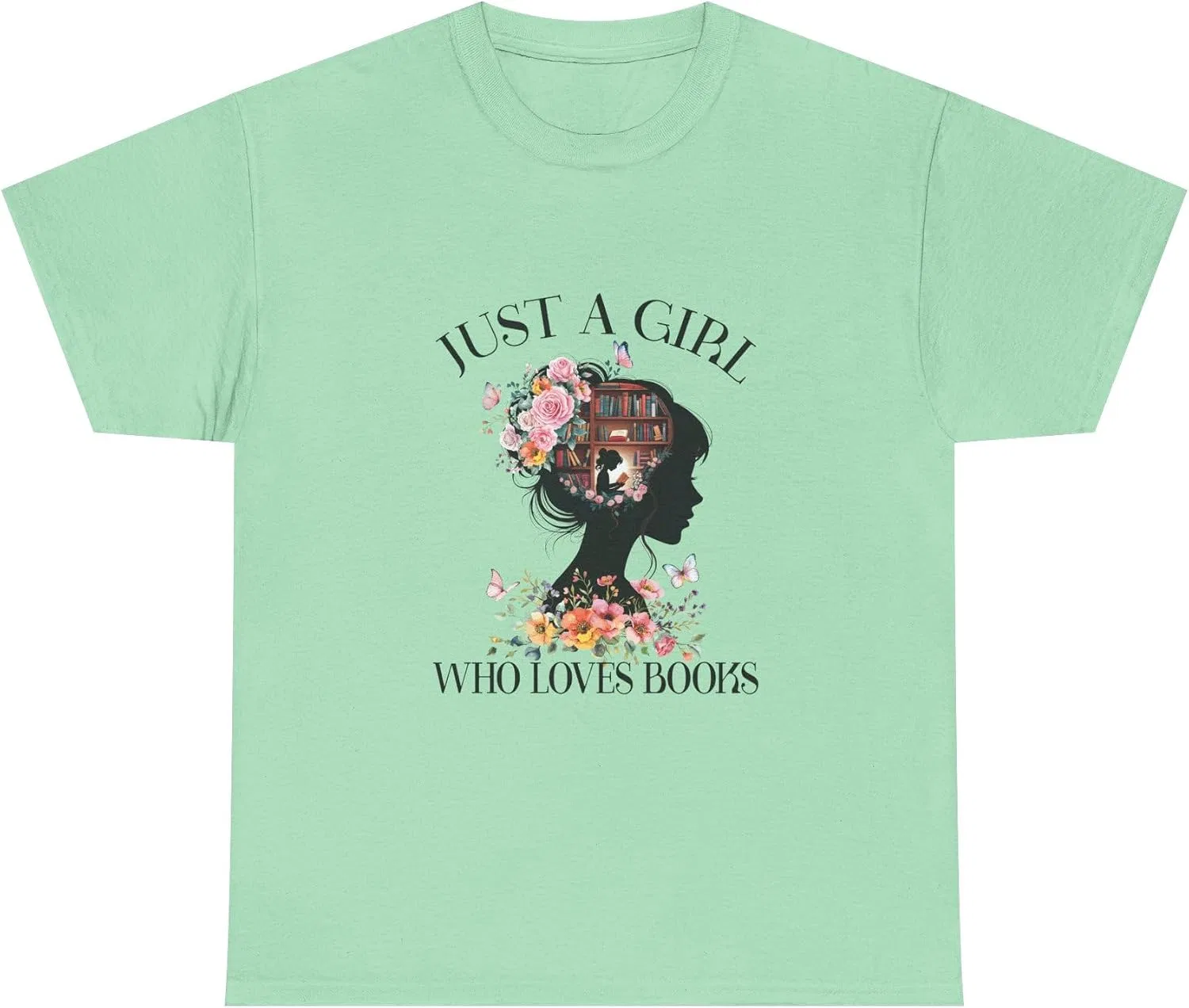 Мужская футболка с принтом Just a Girl Who Loves Books, мятный