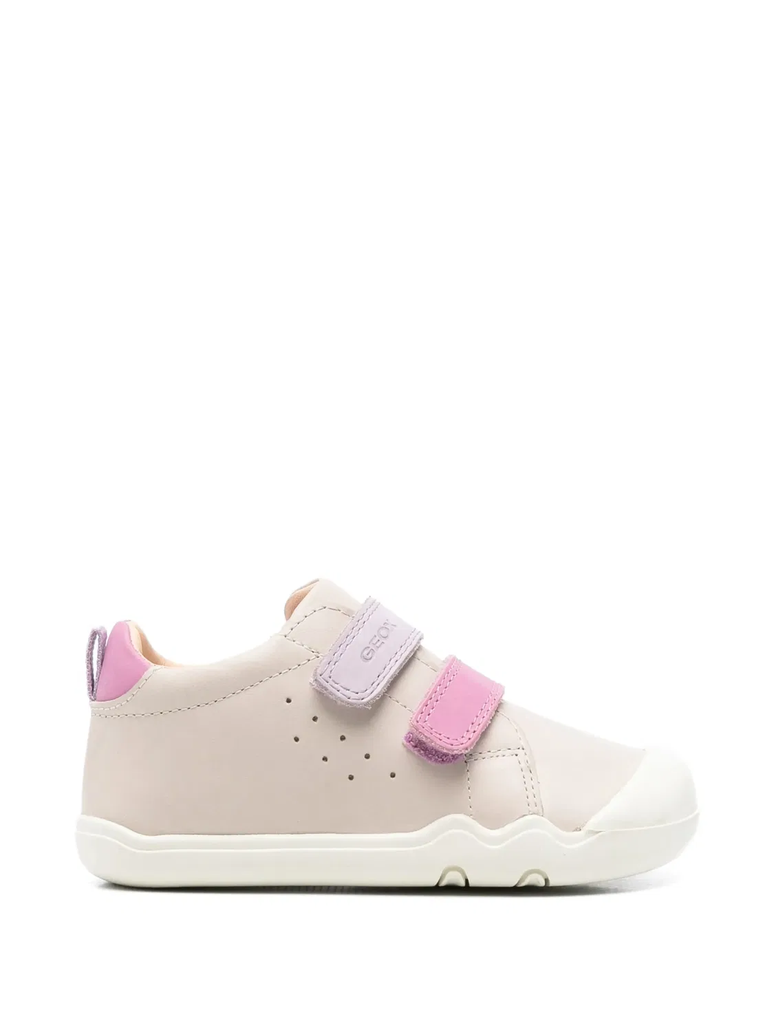 Кроссовки на липучках Geox Kids, нейтральные цвета