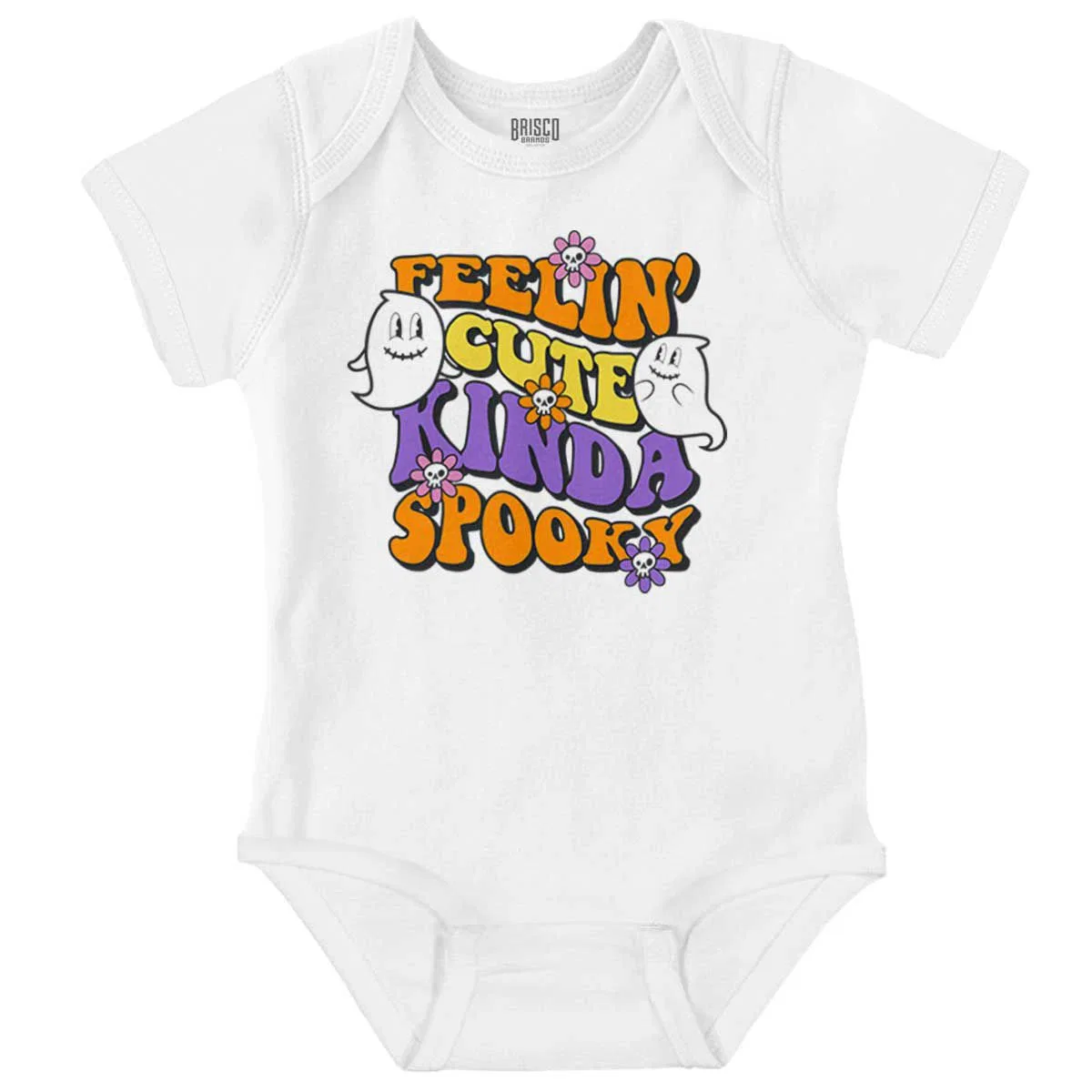 Детское боди с коротким рукавом Halloween Feelin Cute Kinda Ghostly Brisco Brands, White