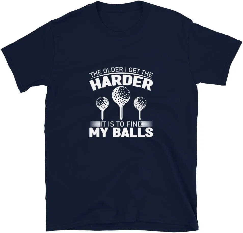 Мужская футболка с принтом Golf Balls 64000 Unisex Softstyle, Navy