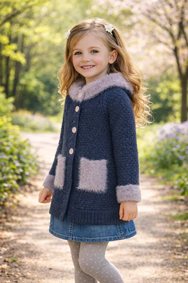 Детский кардиган с длинным рукавом Kidsev, Indigo — фото 2