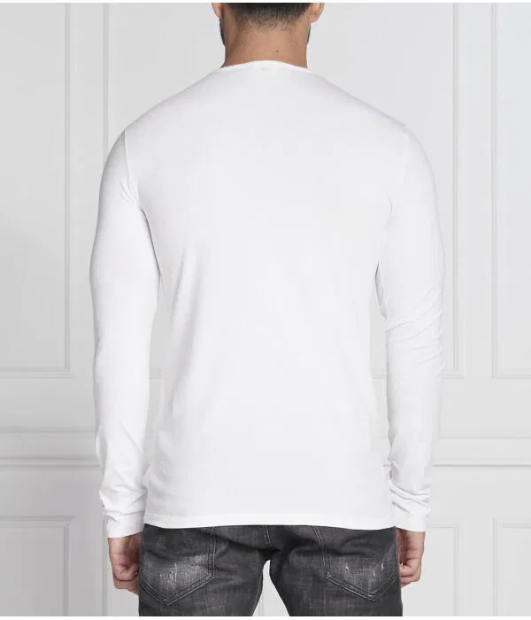 Мужской комплект лонгсливов Longsleeve 2-Pack Slim Fit Versace, белый — фото 4