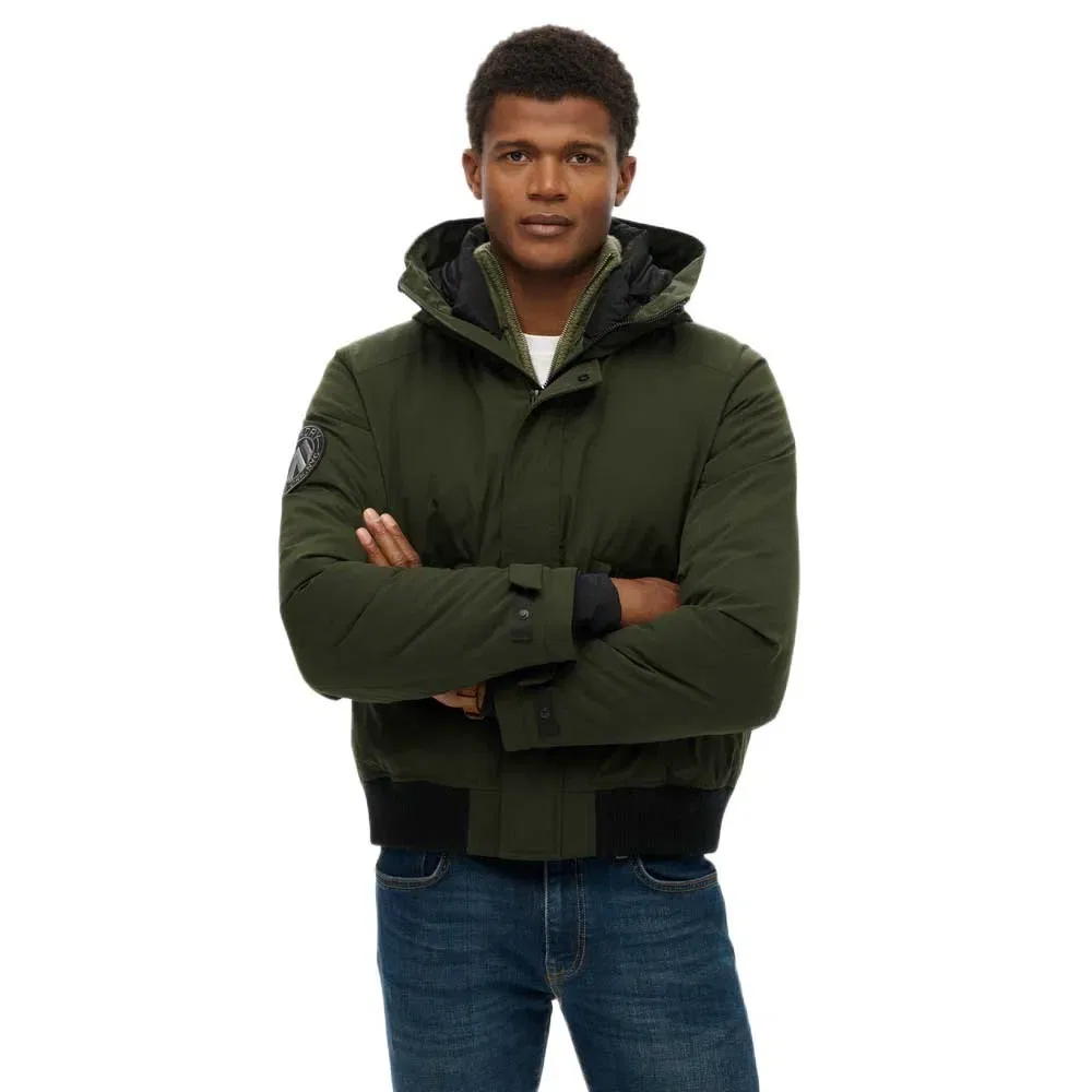 Куртка-бомбер стеганая City Superdry, зеленый