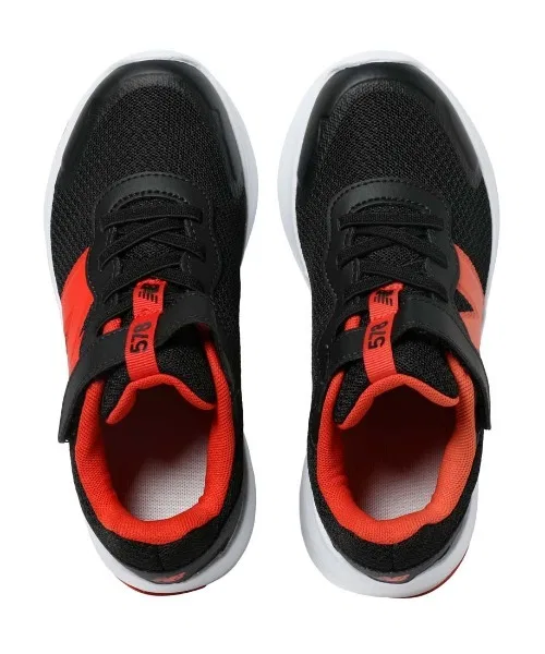 Детские кроссовки с липучкой и шнуровкой 578 H and L New Balance, Black/Red — фото 4