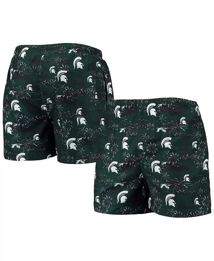 

Мужские зеленые плавки Michigan State Spartans Island Palm FOCO