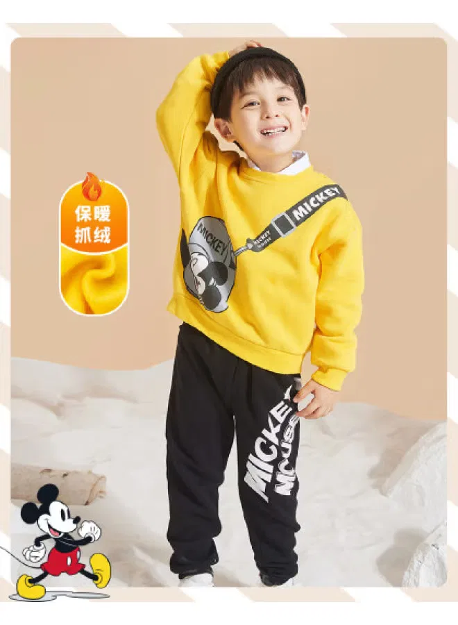 Комплект для мальчиков с круглым вырезом, модель Sportswear Bornbay, желтый