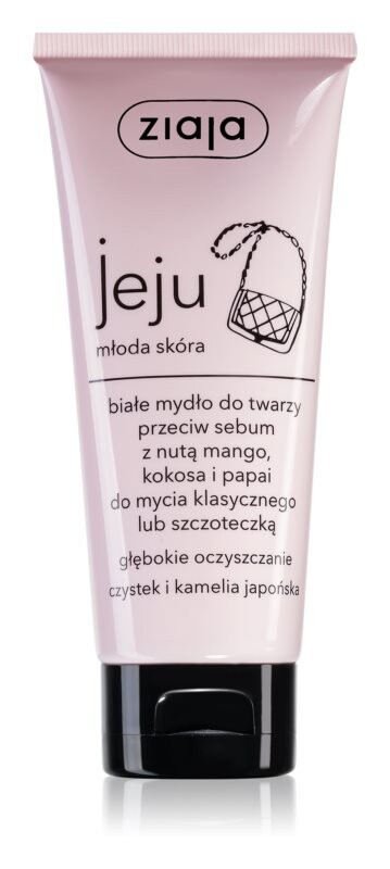 

Белое мыло для лица против кожного сала Ziaja Jeju Niebieska