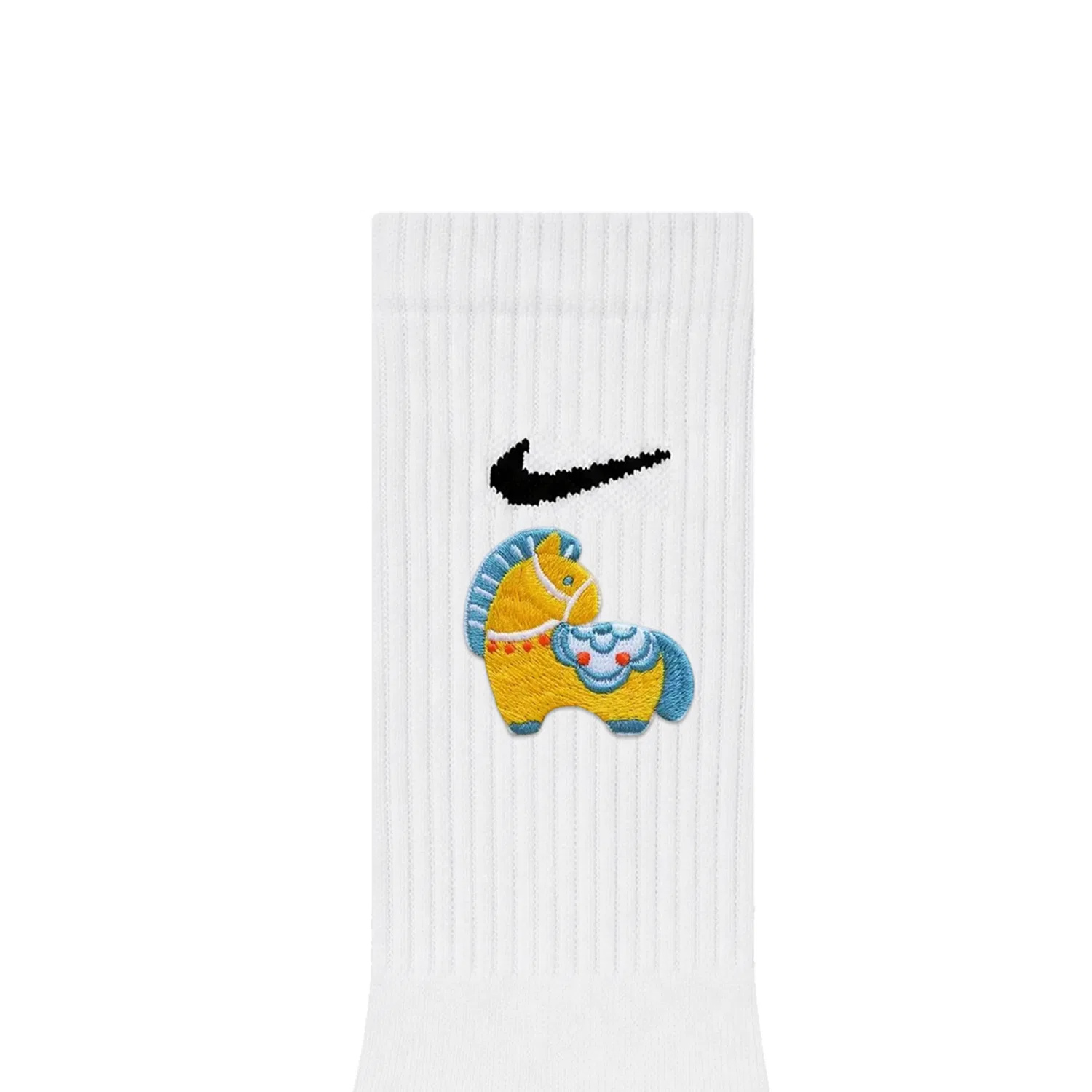 Детские носки с принтом Classical Style White 3 Pack Embroidered-Colorful Saddle Pony Paradise Nike — фото 4