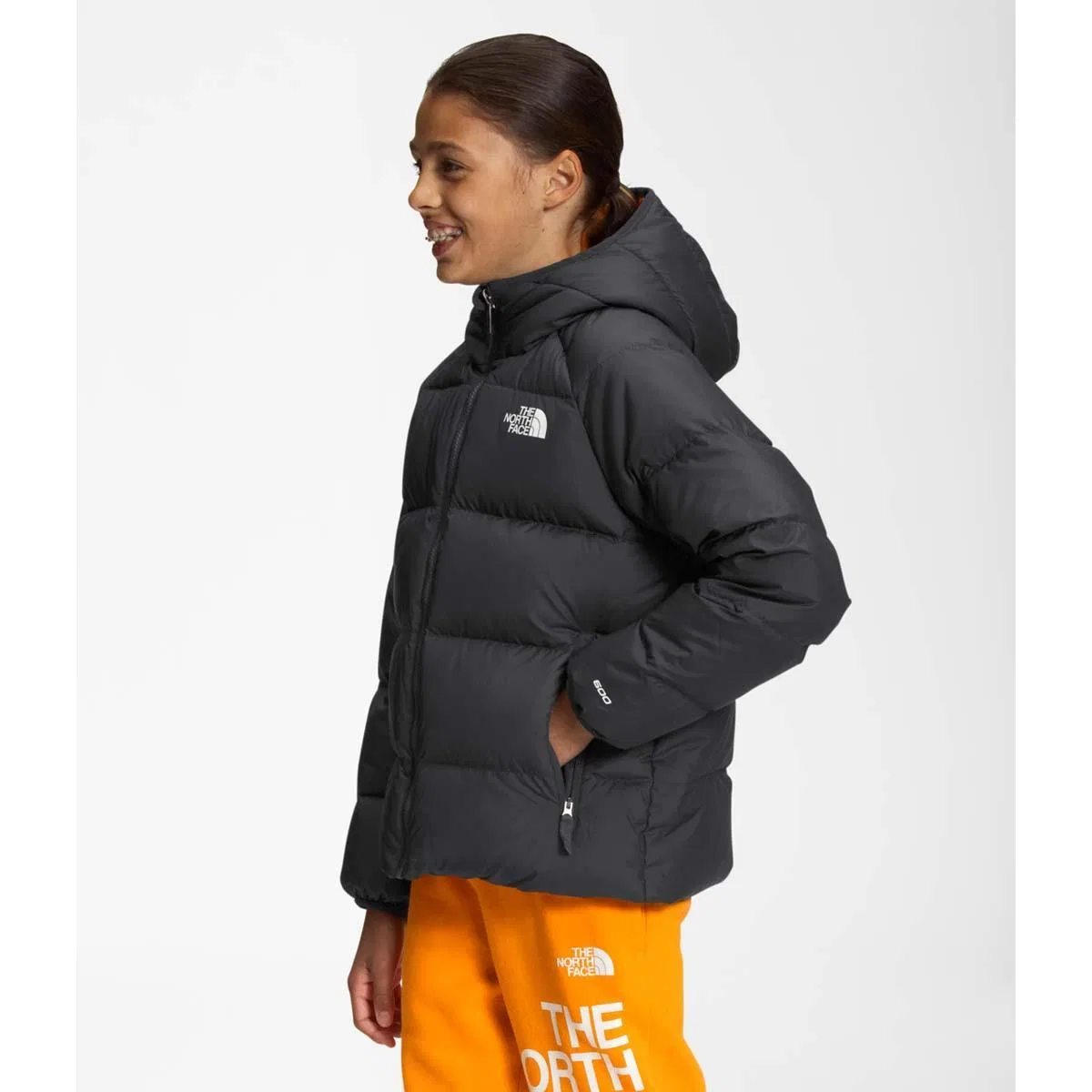 Куртка-пуховик утепленная с капюшоном, двусторонняя The North Face, Asphalt Grey — фото 2