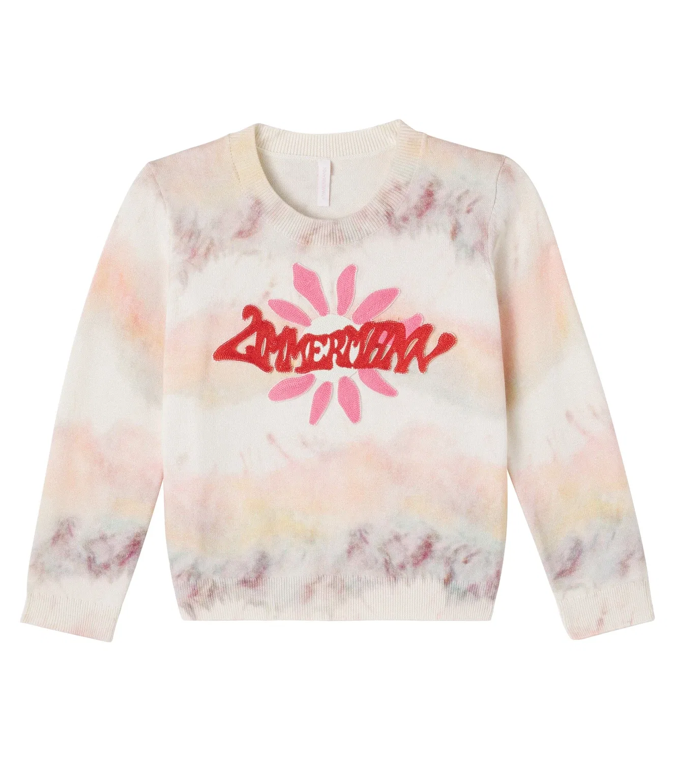 Свитшот хлопковый Zimmermann Kids, белый