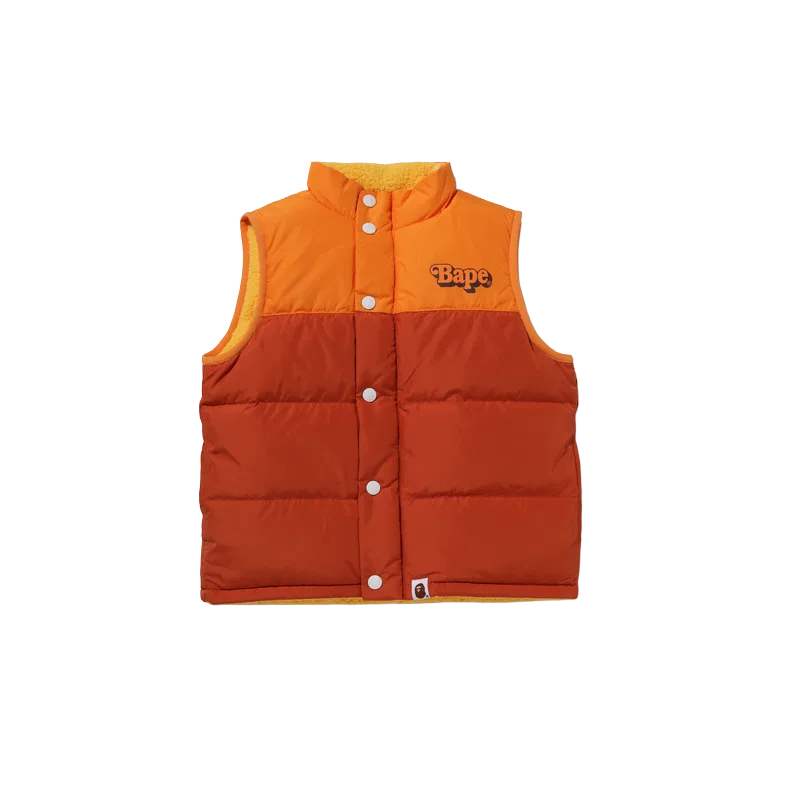 Детский жилет на пуху с воротником-стойкой A BATHING APE, Orange ORX