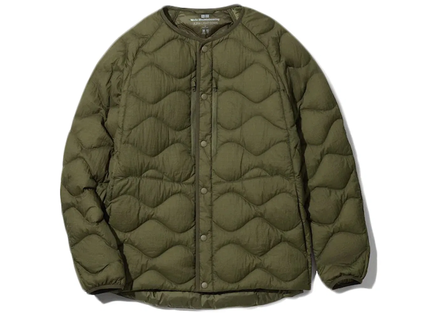 Мужская пуховая куртка Oversized с принтом Uniqlo x White Mountaineering Ultra Light Down Jacket, Olive