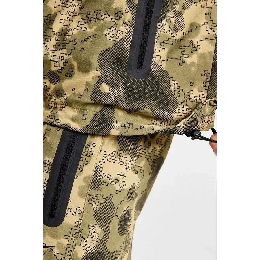 Мужской свитшот с капюшоном и принтом Tech Fleece Full Zip Windrunner Hoodie Nike, Хаки/Зеленый — фото 4