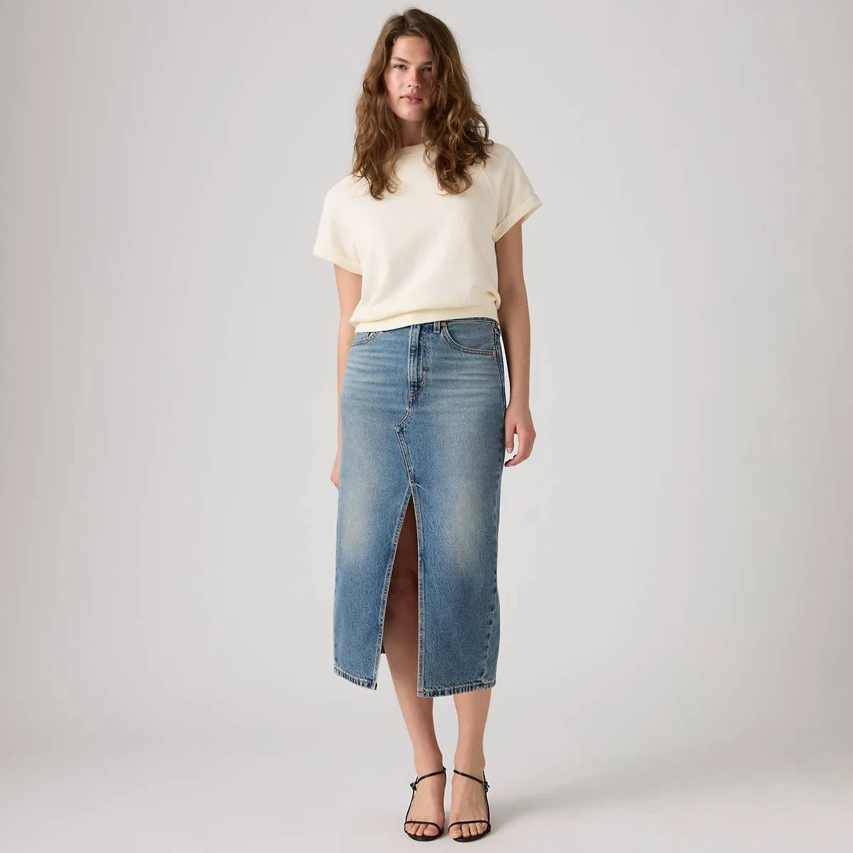 Юбка-Миди с разрезом Decon Levi's, Welcome - Medium Wash