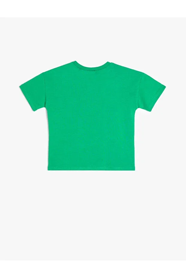 Детская футболка с принтом Snoopy t-shirt licensed short sleeve crew neck cotton Koton, Green — фото 2