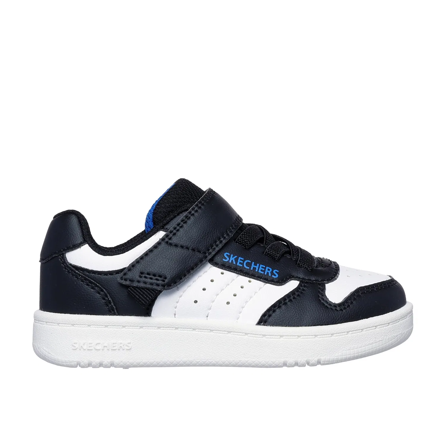 Детские кроссовки для первых шагов Skechers QUICK STREET, Black/White — фото 4